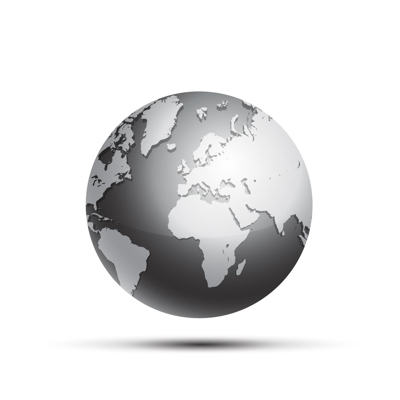 World map focusing on Asia and Africa
